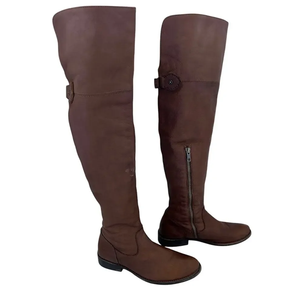 Frye Women’s‎ Size 6 Brown Leather Over the Knee Riding Boots